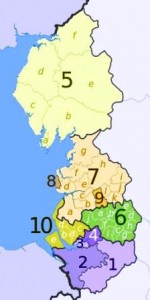 North West England map