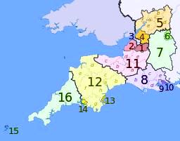 South West England map