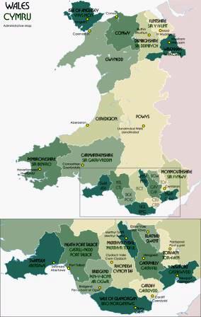 Wales map